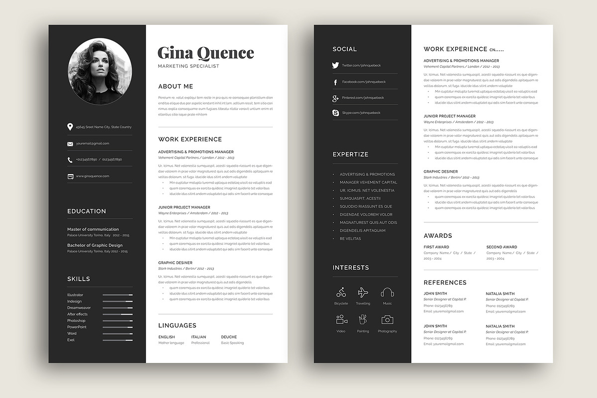Resume Gina, a Resume Template by Estartshop (Photo 2 of 5)