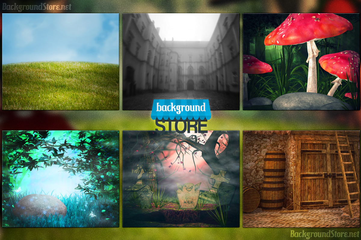 Fantasy Backgrounds Bundle preview 3