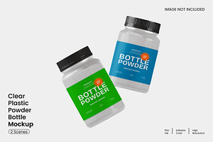 Powder Bottle Mockup, a Packaging Mockup by Unerispace
