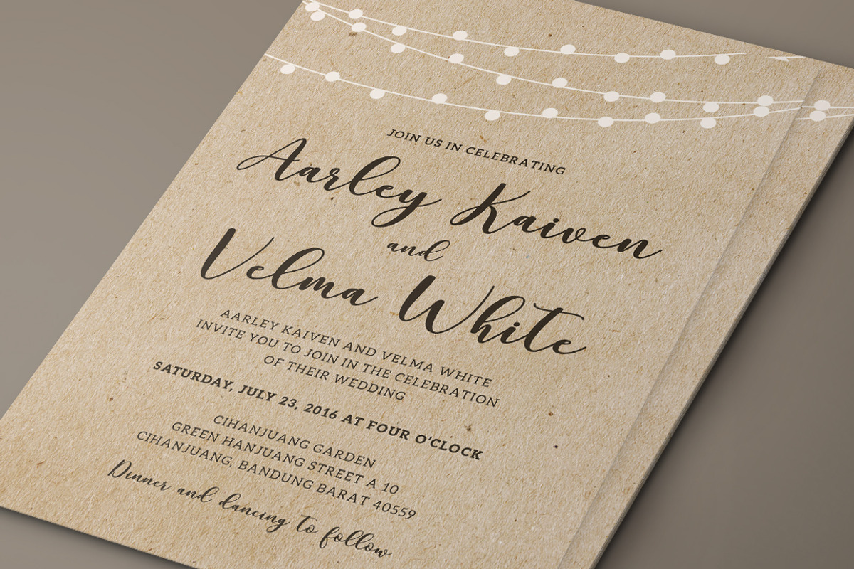 Brown Wedding Invitation Suite, an Invitation Template by Aarley Kaiven (Photo 6 of 6)