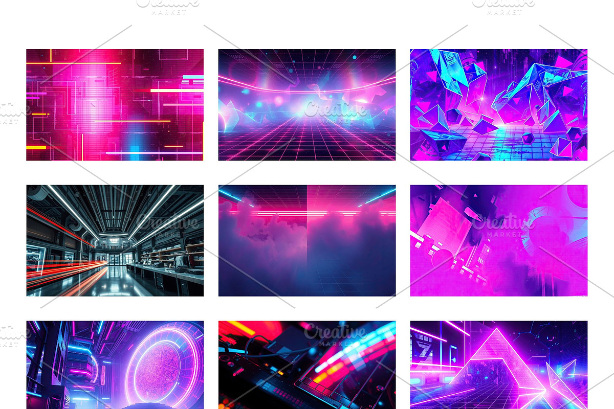 Futuristic Techno Backgrounds Pack, a Background Graphic by pictures for you (Photo 5 of 12)