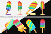 Popsicle Clipart, a Graphic by Artnoy (Thumbnail 2 of 5)