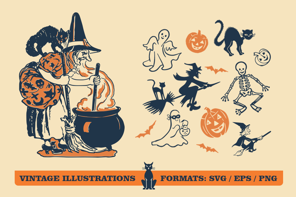 Creepy Stories: Halloween Graphics, a Seasonal Illustration by Retro Machine (Photo 5 of 14)