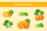 Citrus Fruit Illustrations Set, a Food Illustration by DailyYouth (Thumbnail 4 of 5)