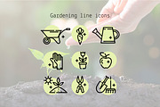 Gardening line icons, an Outline Icon by Lyolya Profitrolya (Thumbnail 1 of 3)