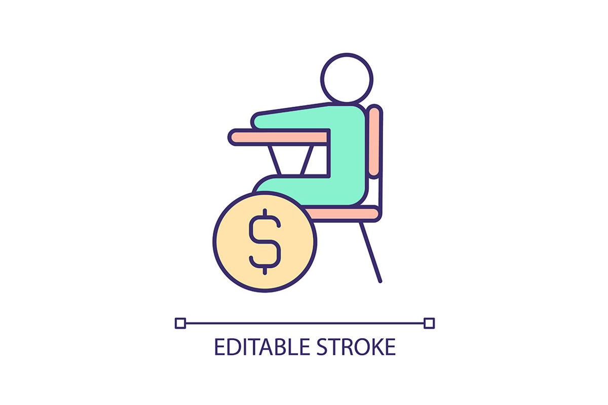 Payment for school education RGB, an Outline Icon by IMG Visuals