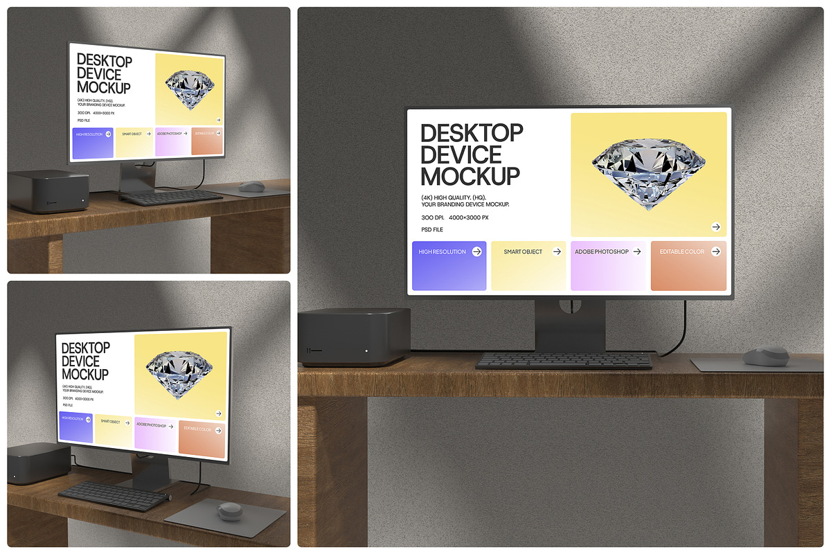 Desktop Mockup, a Wearable Device Mockup by Unerispace (Photo 1 of 5)