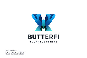 Butterfly Colorful Logo Design, a Branding & Logo Template by yuanesei