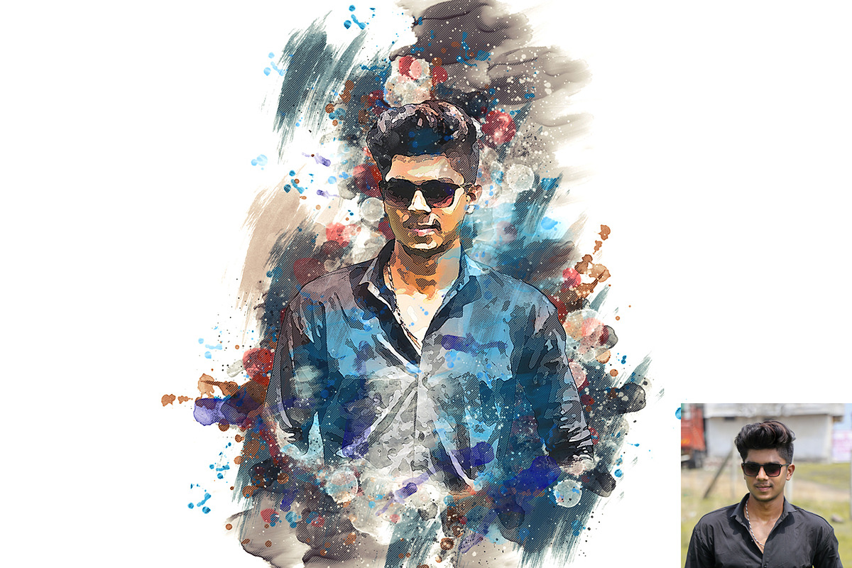 Extreme Watercolor Photoshop Action, an Action Add-On by Studio Retouch