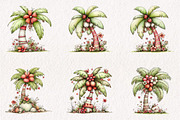 Whimsical Summer Palm Tree Clipart, an Illustration by CreationArt (Thumbnail 4 of 10)
