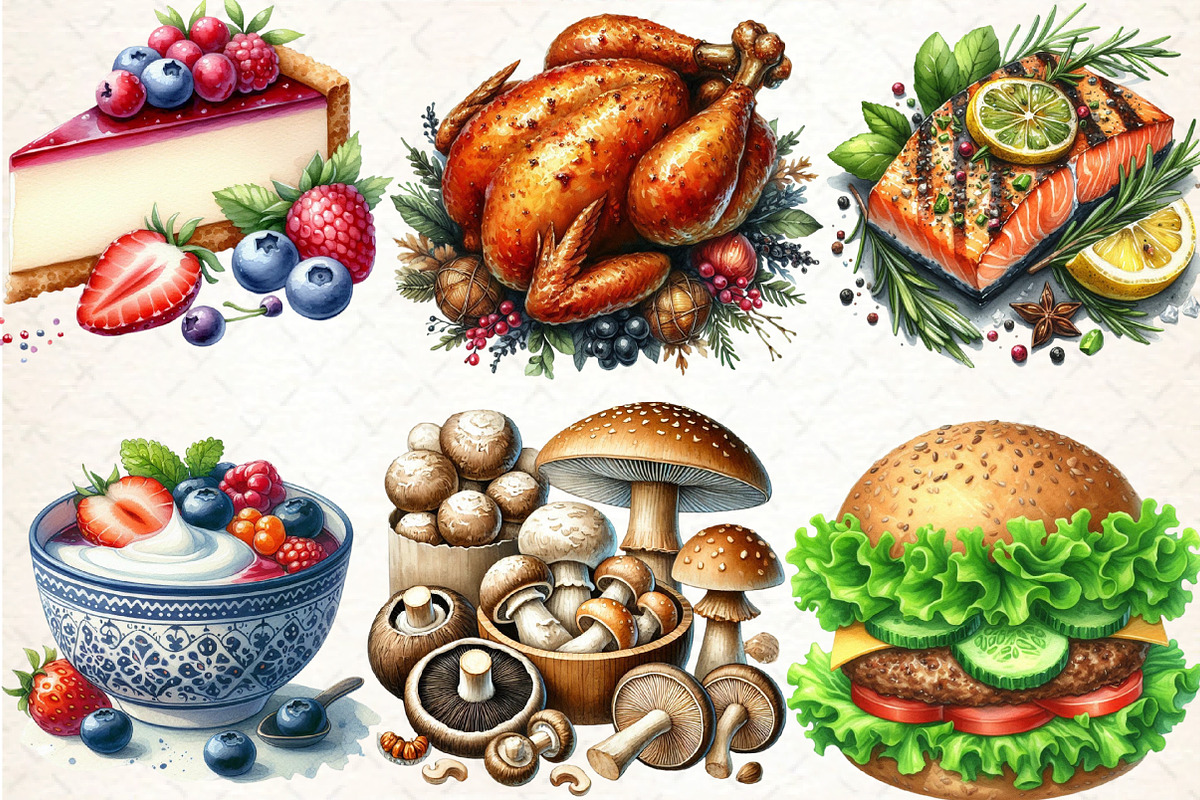 Low Carb Food Clipart Bundle, an Illustration by DreamCafeArt (Photo 3 of 3)