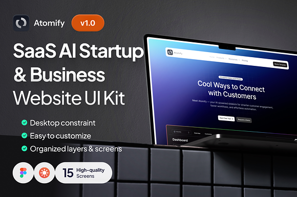 Atomify - SaaS AI Landing Page Kit preview 6