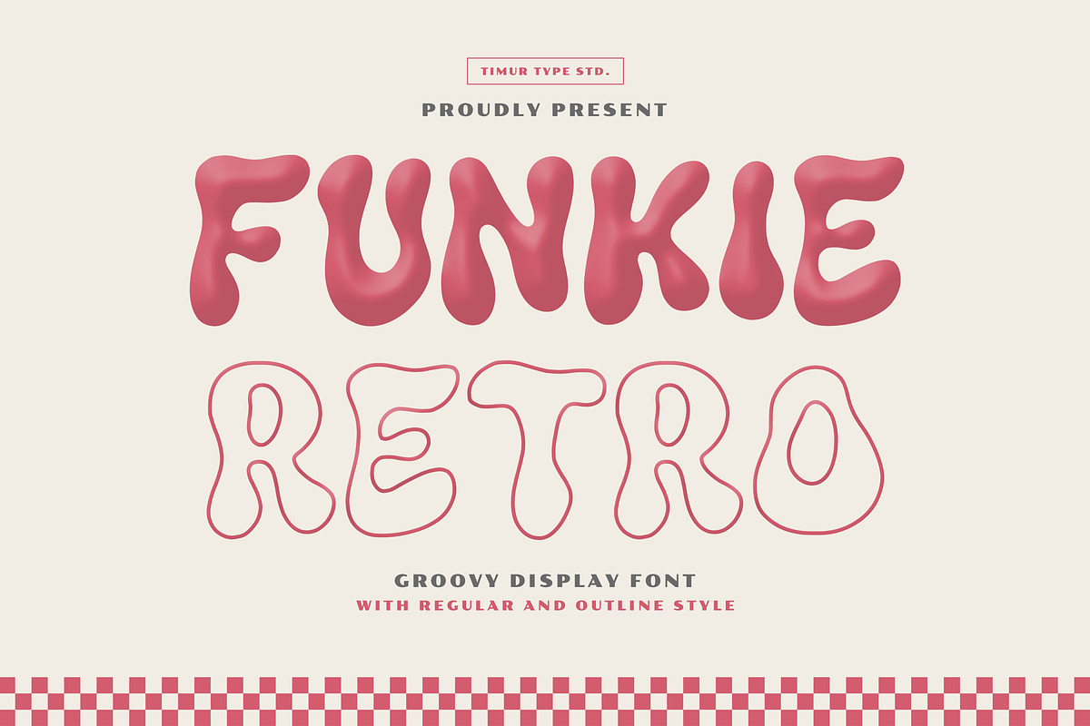 Funkie Retro - Groovy Display Font, a Handwritten Font by Timurtype (Photo 1 of 7)