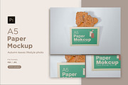 A5 Paper Mockups With Grunge Stone, a Print Template by shahsoft (Thumbnail 1 of 3)