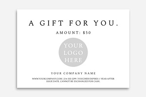 Gift Certificate Template with Logo