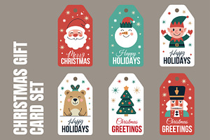 Christmas Gift Card Set, a Stationery Template by MightyDesign