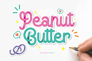 Peanut Butter, a sweet script font, a Script Font by Motokiwo (Thumbnail 1 of 11)
