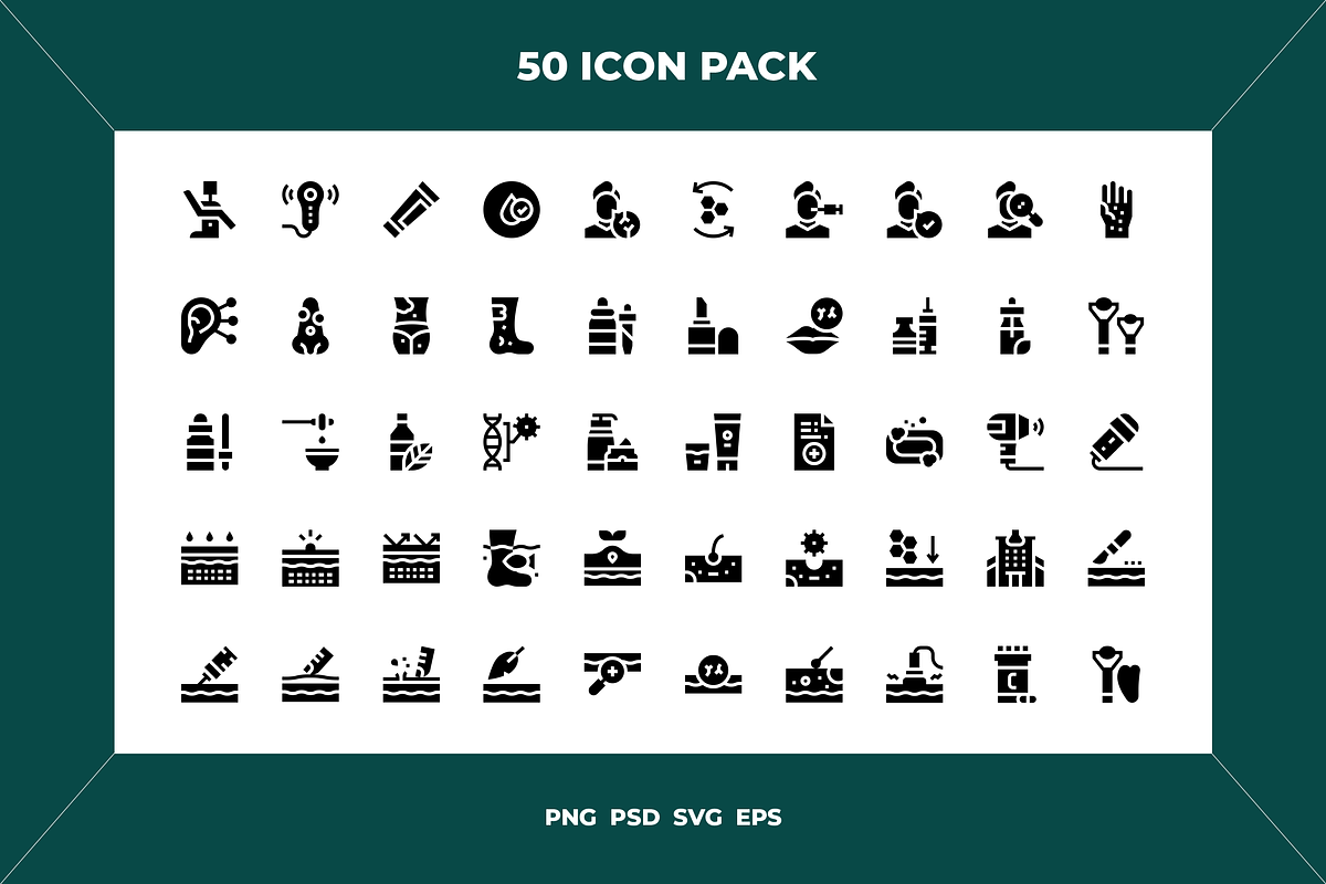 Dermatology icons, an Outline Icon by Wencory (Photo 1 of 2)