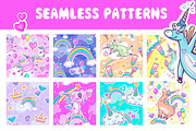 Cute Unicorns Clipart, a Pattern Graphic by ViktoriaARTprint (Thumbnail 4 of 13)