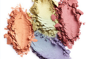 Crushed eyeshadow collection showing vibrant colorful powdered p, a Photo by Studio ANNA
