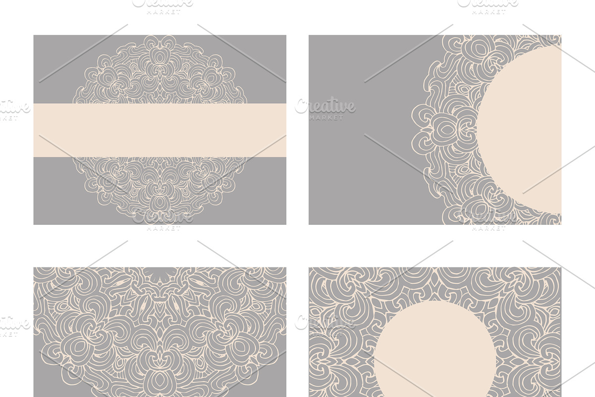 Card set with mandala logo, a Business Card Template by ghost friend's shop (Photo 2 of 2)