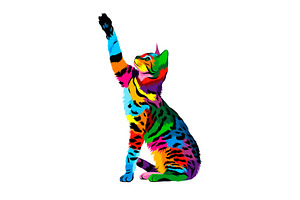 Abstract bengal cat
