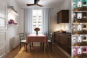 Kitchen Curtain Mock-up, a Household Mockup by IsometricWorld (Thumbnail 6 of 9)