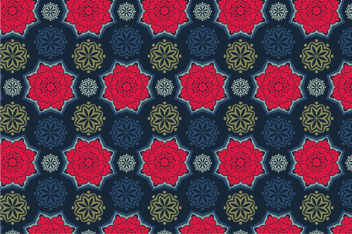 3 Indonesian Floral Patterns, a Pattern Graphic by Sunny_Lion (Photo 2 of 3)
