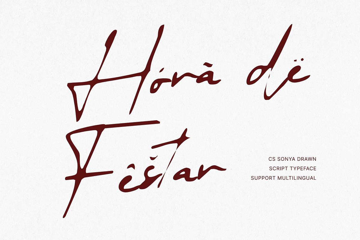 CS Sonya Drawn, a Script Font by Craft Supply Co. (Photo 7 of 8)