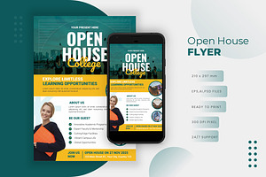 Open House College - Flyer, a Print Template by VUNIRA