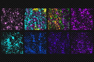 Neon Paint Splatter Overlays