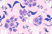 Wild Rose and Ribbon Seamless, a Pattern Graphic by Sharon Schwalbe (Thumbnail 7 of 7)