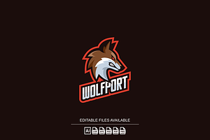 Wolf Mascot Logo