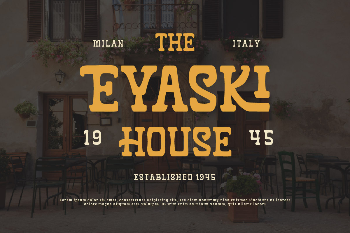 Zewkila - Retro Display Font, a Sans Serif Font by twinstd (Photo 10 of 10)