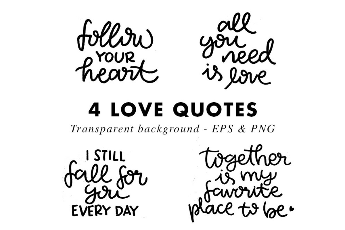 Valentines Bundle Hearts & Lettering, an Object Graphic by Heartmade by Claudia (Photo 4 of 11)