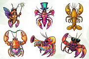 Mardi Gras Crawfish Sublimation, an Illustration by CreationArt (Thumbnail 2 of 5)