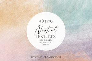 Neutral Tones Watercolor Textures