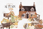 Country House in Autumn PNG, an Illustration by Balada Digital Art (Thumbnail 1 of 6)