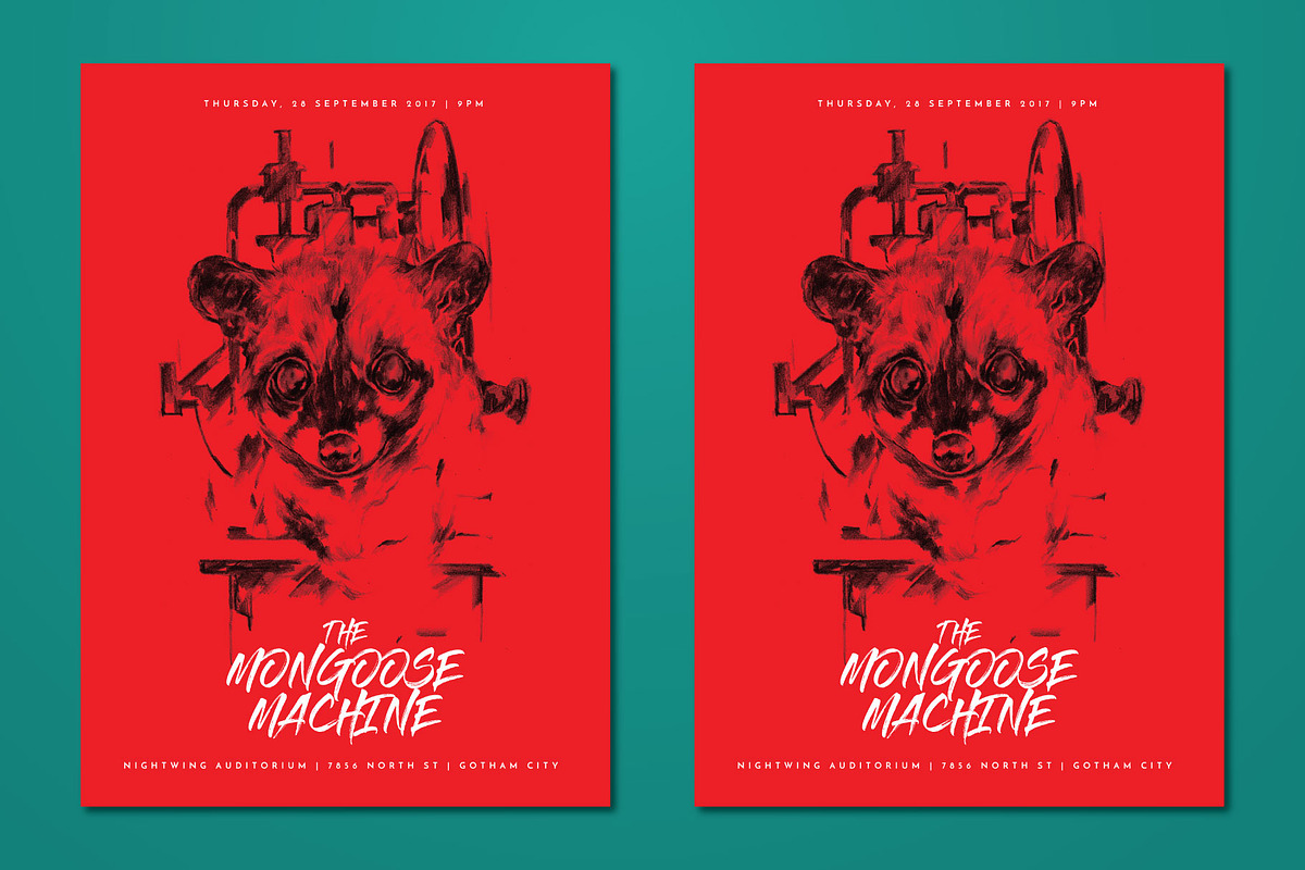 Mongoose Machine Hand Drawn Flyer, a Flyer Template by ashenterprise (Photo 2 of 3)