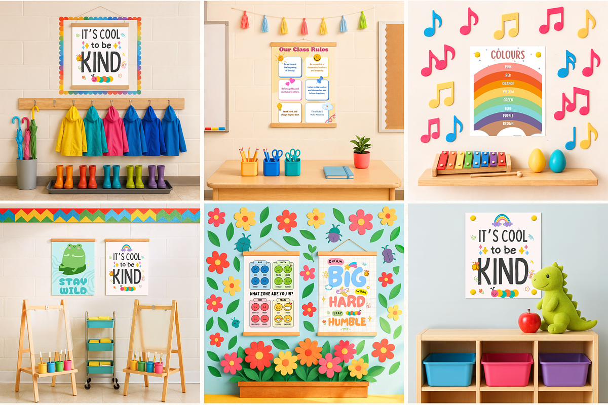 25 Classroom Poster Canva Mockups, an Advertising Mockup by Matisse Studio (Photo 2 of 7)