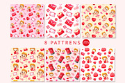 Cupid Mail Service Watercolor, a Seasonal Illustration by CreativeValuation (Thumbnail 5 of 12)