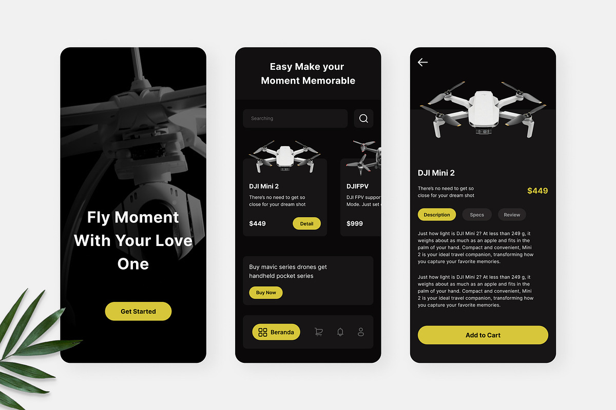 Momento - Store Drone App, an UI Kit Template by Panen Creative (Photo 2 of 3)
