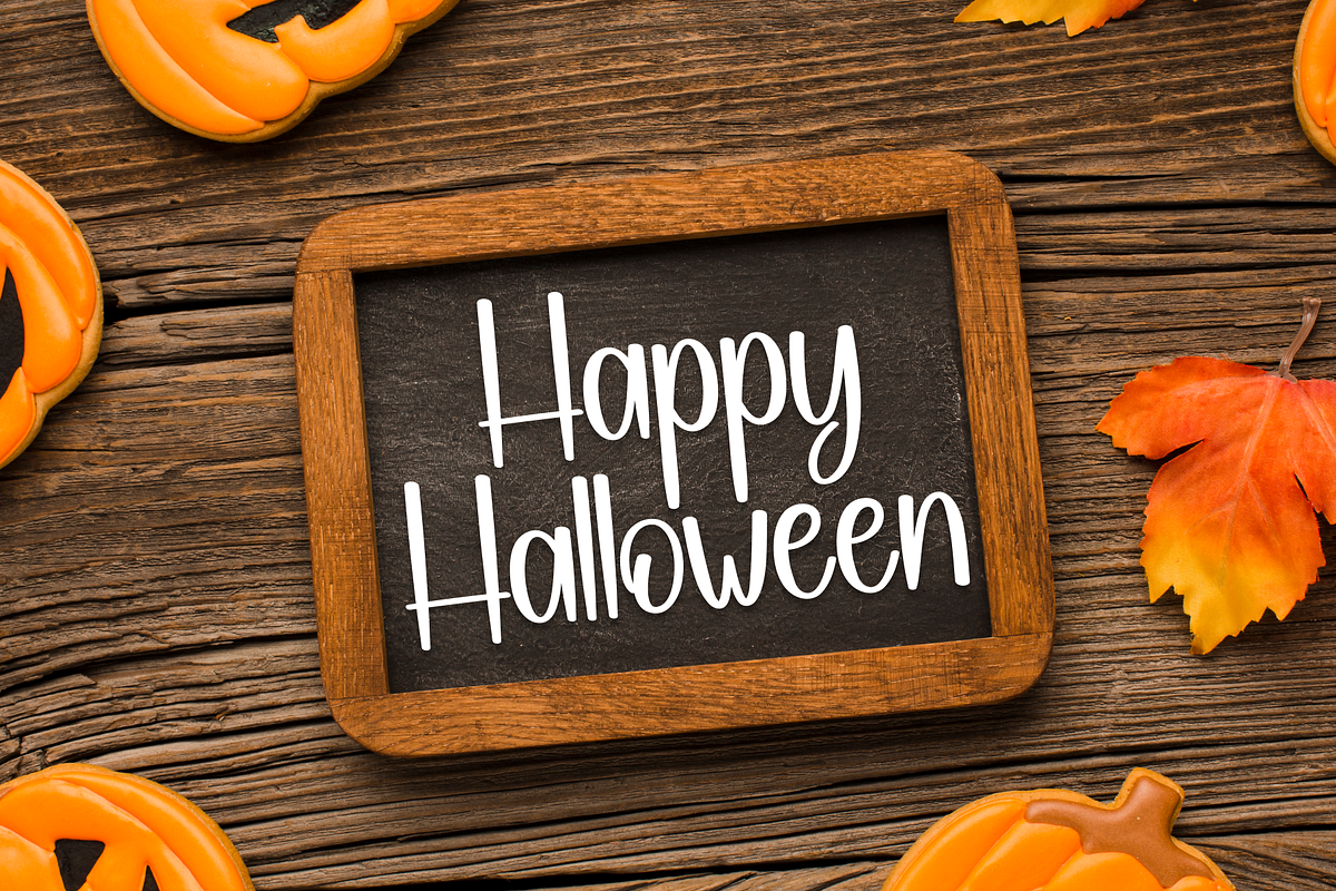 Black Spooky | Script Font, a Script Font by Scratchones (Photo 4 of 8)