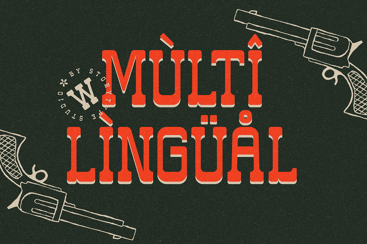 Western Carlo Retro Slab Serif Font, a Slab Serif Font by Storytype Studio (Photo 12 of 15)
