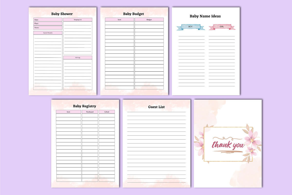 Editable MY Pregnancy Journal Canva, a Stationery Template by Shumaya (Photo 3 of 5)