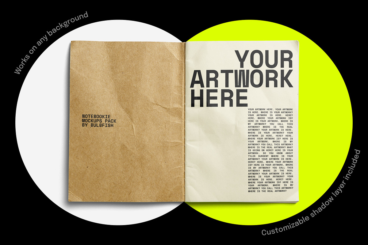 Notebookie - Mockups Pack, a Books & Magazine Mockup by BULBFISH (Photo 5 of 13)