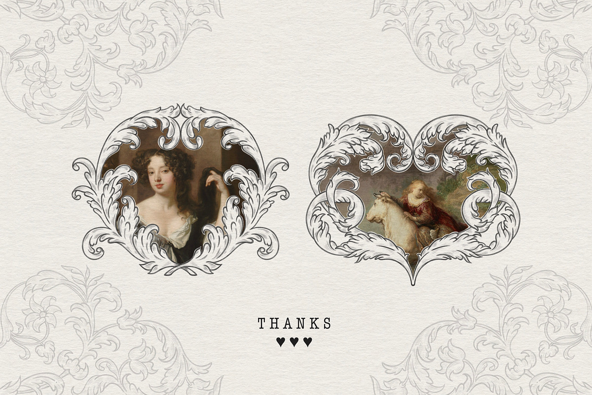 Baroque Floral Ornaments, a Decorative Illustration by heyXeni (Photo 11 of 11)