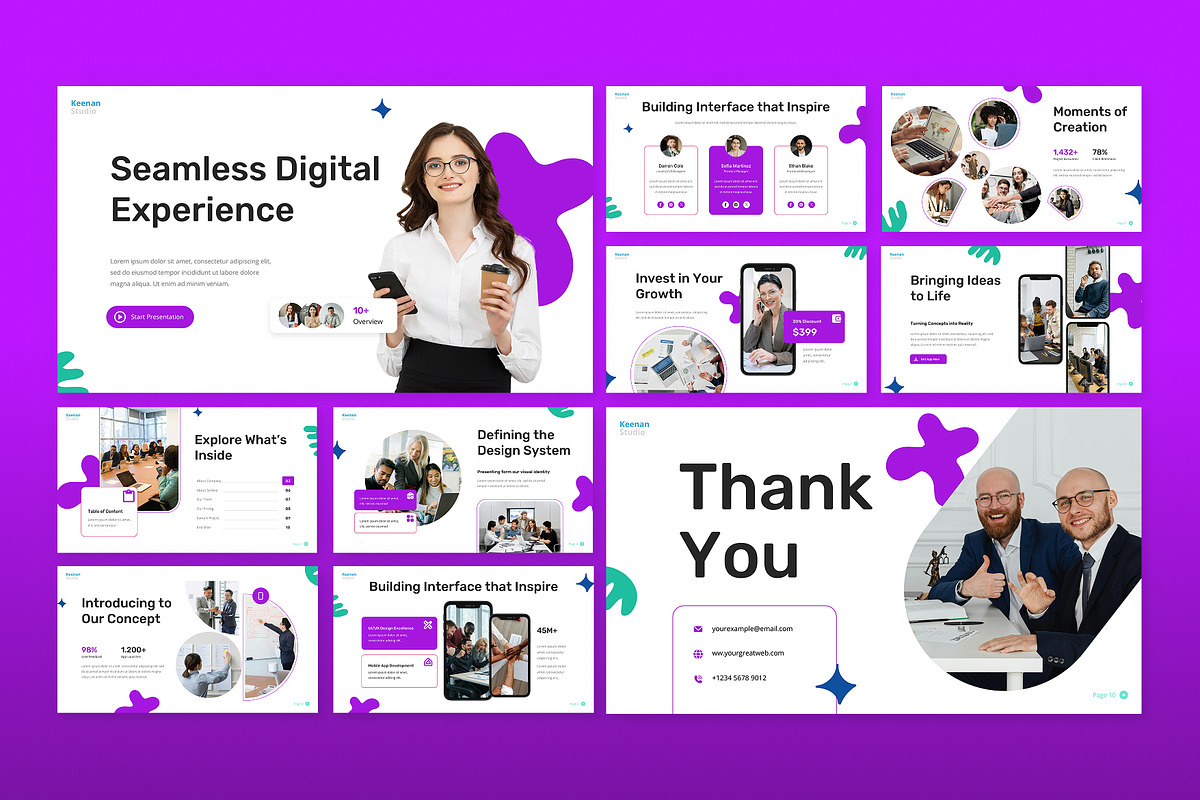 Mobile App Interface PowerPoint, a Presentation Template by Antstheme (Photo 4 of 4)