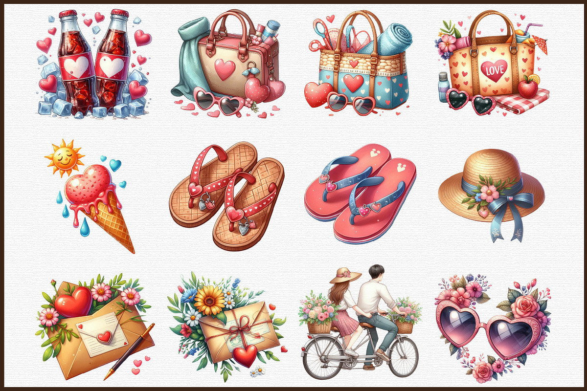 Summer Love Set Clipart, an Illustration by Sublimation Artist (Photo 3 of 6)