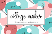 Shape and contour collage ma, a Pattern Graphic by Cozy pattern shop (Thumbnail 1 of 8)